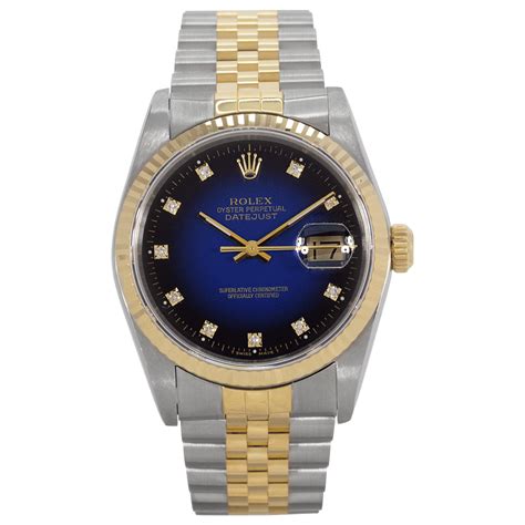 blue roman dial rolex|rolex datejust 16233.